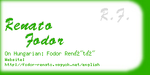renato fodor business card